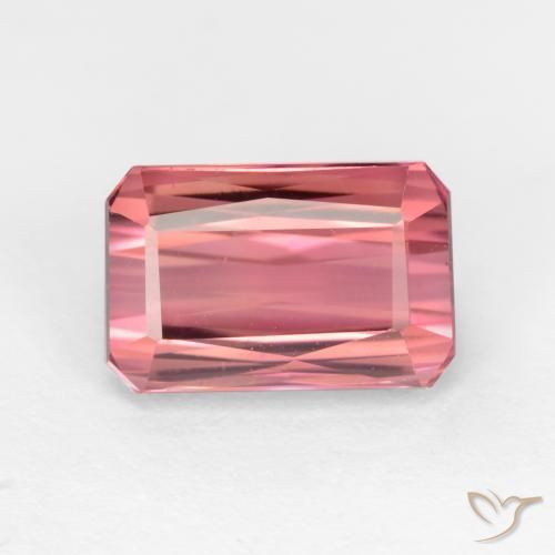 2.53ct Natural Bubblegum Pink Tourmaline, Emerald Cut, VS
