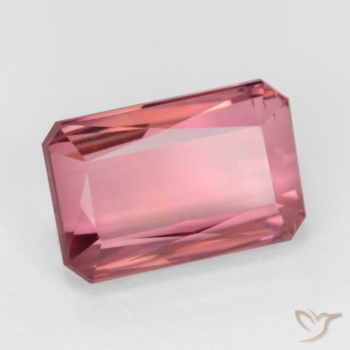 2.60ct Natural Hot Pink Tone Tourmaline, Emerald Cut, VS