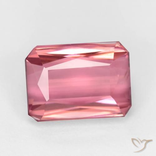 2.55ct Natural Bubblegum Pink Tourmaline, Emerald Cut, VS-SI