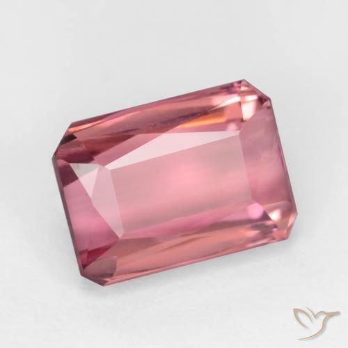2.55 ct Pink Tourmaline Stone, Natural Tourmaline in Octagon / Scissor Cut Shape for Sale