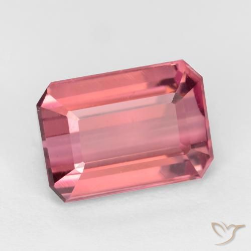 2.47 ct Pink Tourmaline Stone, Natural Tourmaline in Octagon Facet Shape for Sale