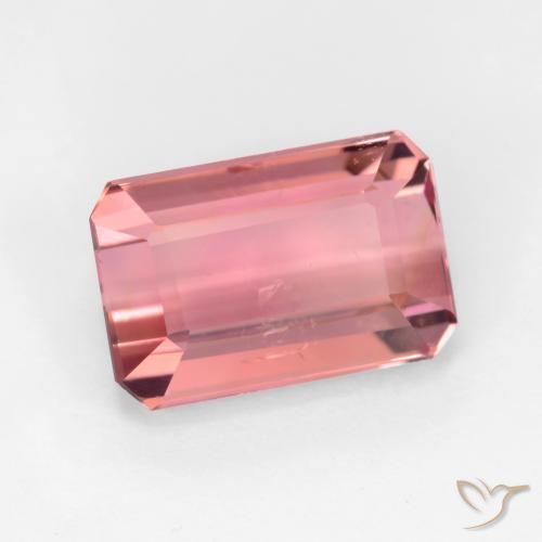 3.36 ct Pink Tourmaline Stone, Natural Tourmaline in Octagon Facet Shape for Sale