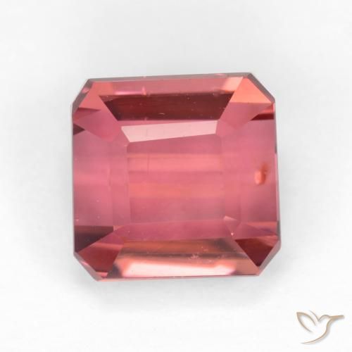 Tourmaline rose de 3,05 ct, taille octogone de 7,6 x 7,5 mm de Tanzanie, Photo A
