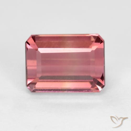2.98ct Natural Deep Pink Tourmaline, Emerald Cut, VVS-VS