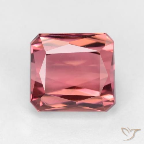 Tourmaline rose de 2,6 ct, taille octogone de 7,1 x 6,6 mm de Tanzanie, Photo A