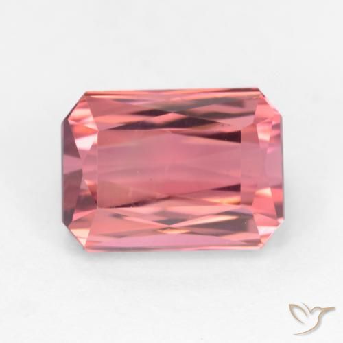 3.14 ct Loose Pink Tourmaline, 9 x 6.5 mm Octagon Cut From Tanzania, Photo A