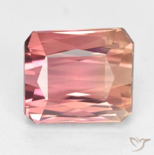 2.55 ct Loose Pink Tourmaline, 8.1 x 6.9 mm Octagon Cut From Mozambique, Photo A