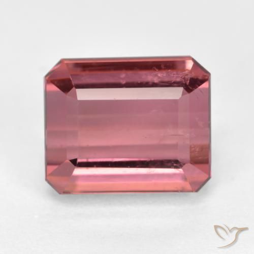 4.16 ct Loose Pink Tourmaline, 9.1 x 7.5 mm Octagon Cut From Mozambique, Photo A