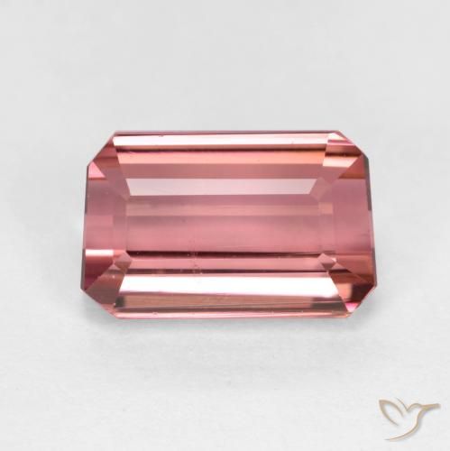 1.67ct Natural Intense Pink Tourmaline, Emerald Cut, VS