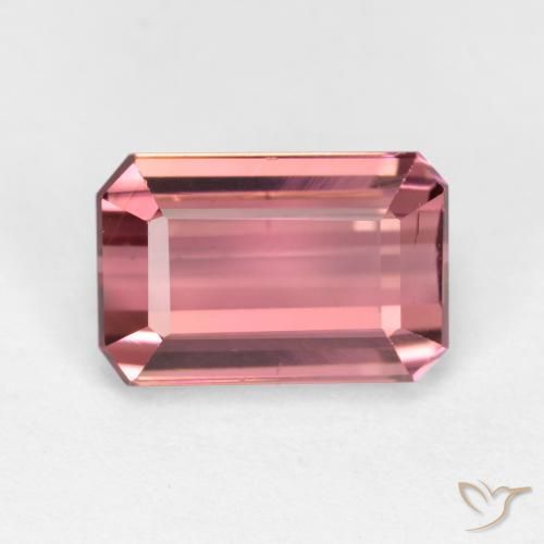 1.91 ct Pink Tourmaline, 8.3 x 5.4 mm Octagon Cut From Mozambique, Photo A