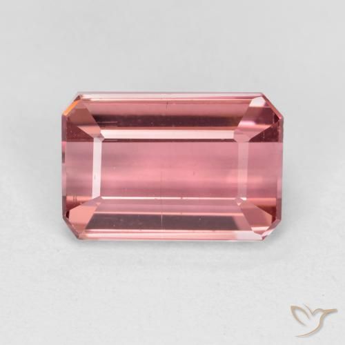 1.53ct Natural Medium Pink Tourmaline, Emerald Cut, VS-SI