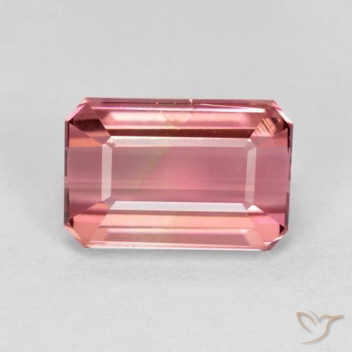 1.68ct Natural Medium Pink Tourmaline, Emerald Cut, VVS-VS