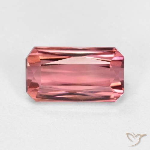 1.95ct Natural Deep Pink Tourmaline, Emerald Cut, VVS-VS