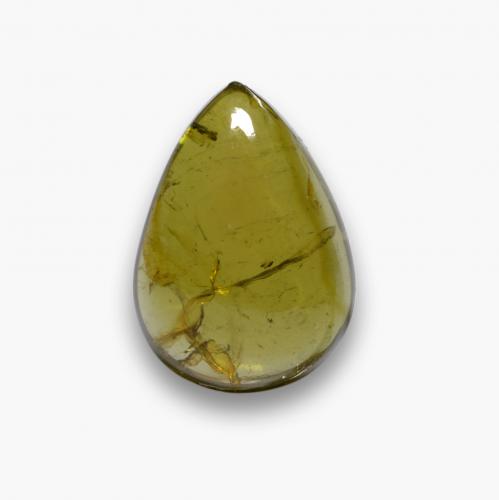 Yellowish Green Tourmaline Gem - 2.9ct Pear Cabochon (ID: 577076)