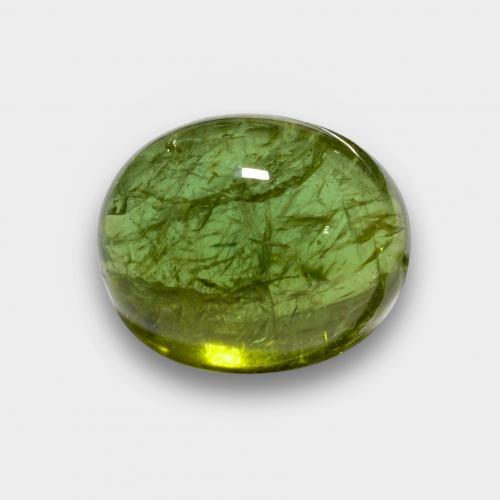 Verde medio Turmalina Gema - 6ct Cabujón Óvalo (ID: 577376)