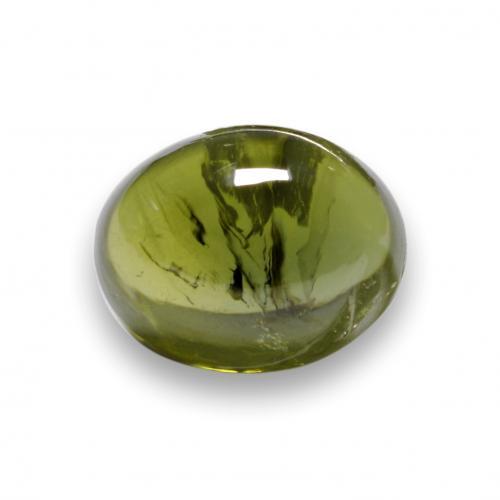 Warm Green Турмалин Камень - 1.9ct Овал Кабошон (ID: 577681)