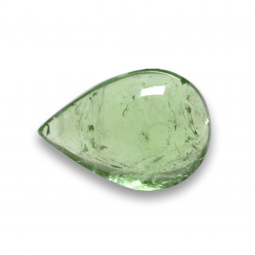 Light Green Tourmaline Gem - 3.9ct Pear Cabochon (ID: 577687)