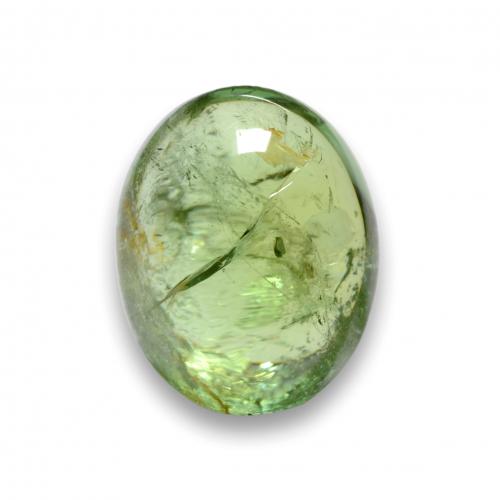 Medium Green Turmalin Edelstein - 3.7ct Oval Cabochon (ID: 577688)