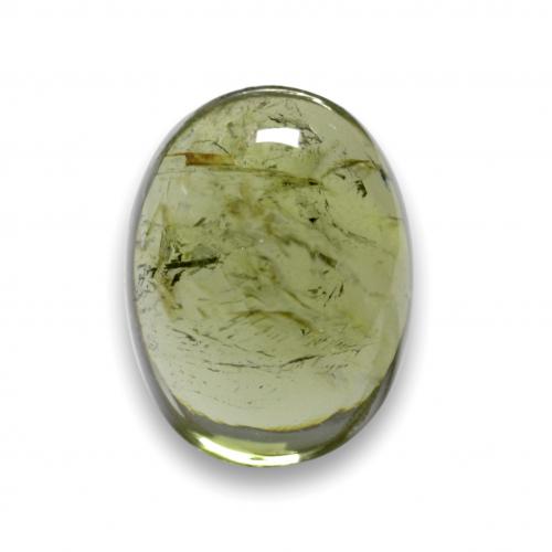 Warm Forest Green Tourmaline Gem - 4.3ct Oval Cabochon (ID: 577689)