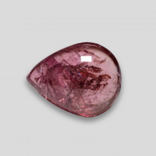 Hot Pink Tourmaline Gem - 3.2ct Pear Cabochon (ID: 579396)