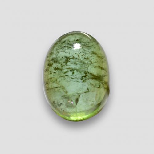 Light Forest Green Tourmaline Gem - 2.2ct Oval Cabochon (ID: 579528)