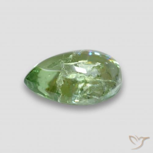 Tourmaline Gemstone in 12.1 x 9.1 mm Size for Sale, Tourmaline Stone in Warm Green Color