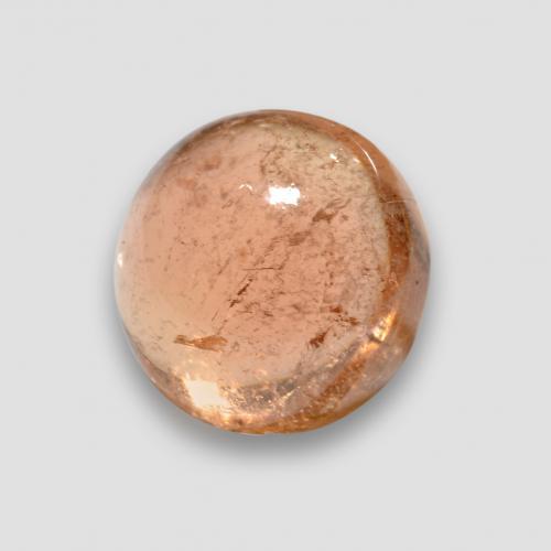 3.18 ct Orange Tourmaline Stone, Natural Tourmaline in Round Cabochon Shape for Sale