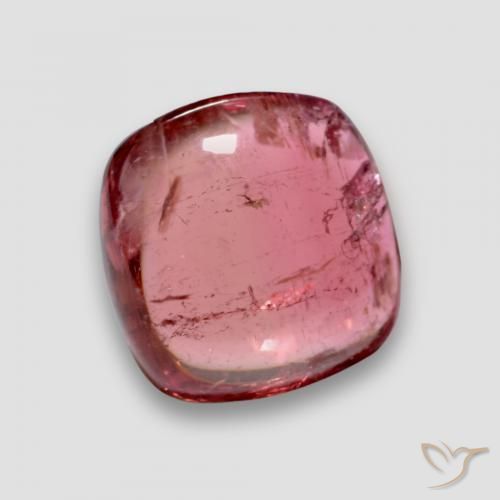 3.81 ct Red Tourmaline, 9.7 x 9.4 mm Cushion Cabochon From Mozambique, Photo A