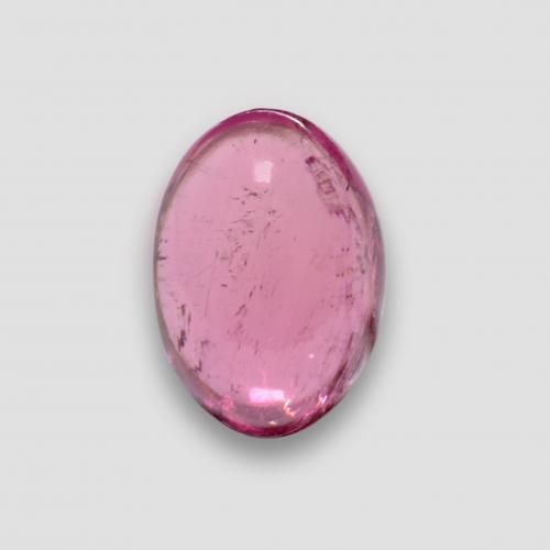 Hot Pink Tourmaline Gem - 2ct Oval Cabochon (ID: 579533)