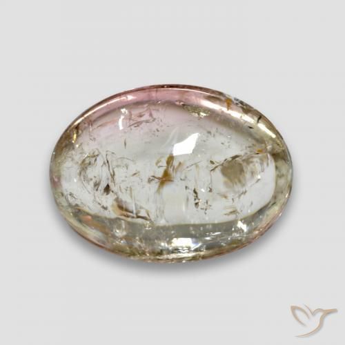 7.68 ct Yellow Tourmaline Stone, Natural Tourmaline in Oval Cabochon Shape for Sale