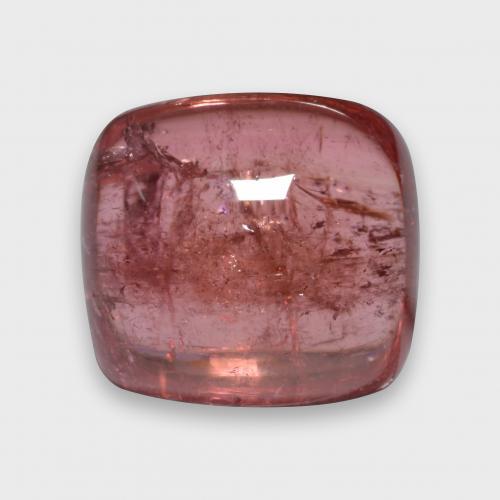 Reddish Pink Tourmaline Gem - 4.7ct Cushion Cabochon (ID: 579541)