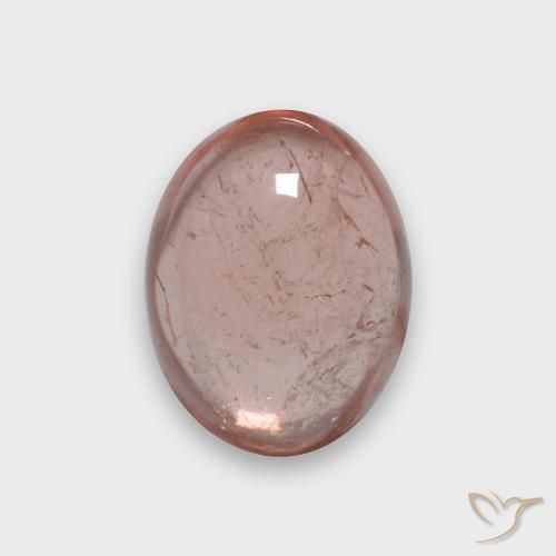 2.20 ct Red Tourmaline Stone, Natural Tourmaline in Oval Cabochon Shape for Sale