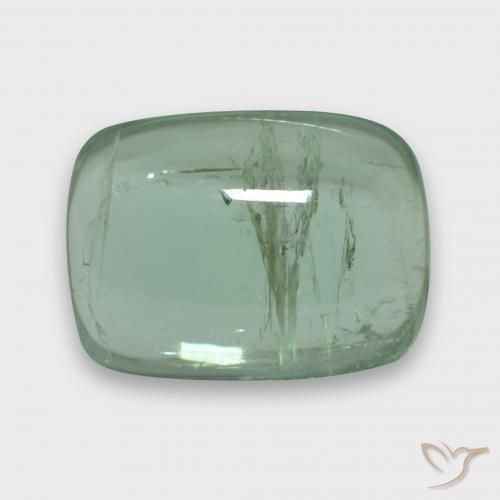3.19ct Natural Very Light Yellow Green Tourmaline, Cushion, Transparent