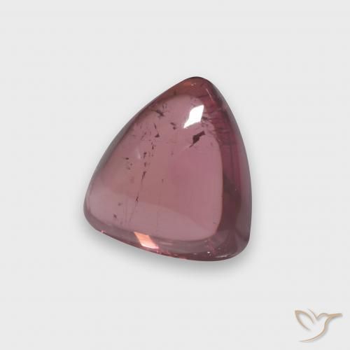 1.83 ct Red Tourmaline Stone, Natural Tourmaline in Trillion Cabochon Shape for Sale