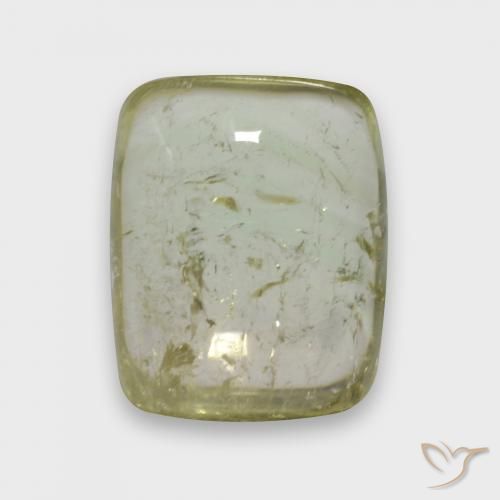 3.60ct Natural Pale Cream Yellow Tourmaline, Cushion, Transparent