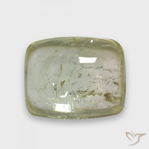 3.60 ct Yellow Tourmaline Stone, Natural Tourmaline in Cushion Cabochon Shape for Sale
