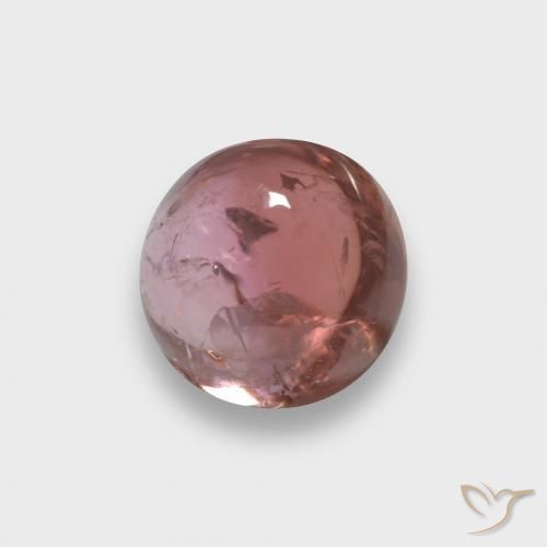 1.89 ct Pink Tourmaline Stone, Natural Tourmaline in Round Cabochon Shape for Sale