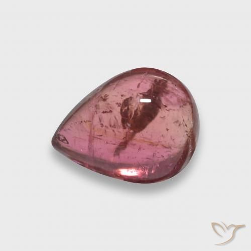 2.61 ct Red Tourmaline Stone, Natural Tourmaline in Pear Cabochon Shape for Sale
