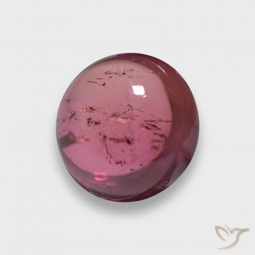 2.24 ct Red Tourmaline Stone, Natural Tourmaline in Round Cabochon Shape for Sale