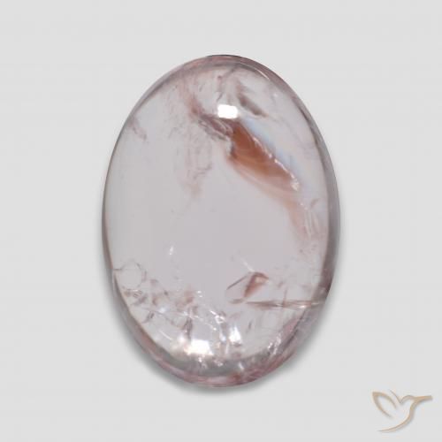 13.66 ct Pink Tourmaline Stone, Natural Tourmaline in Oval Cabochon Shape for Sale