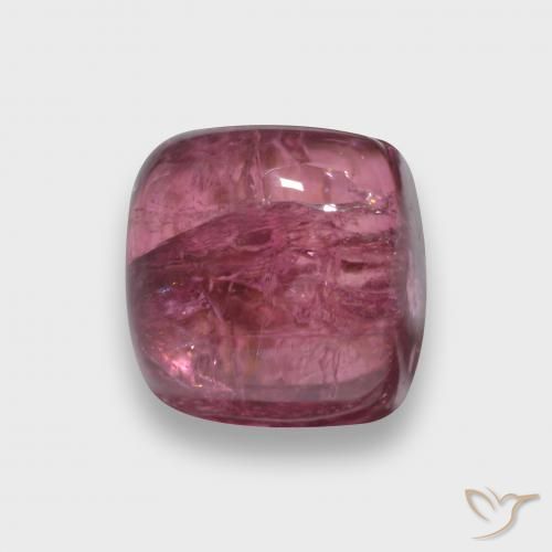 2.13 ct Red Tourmaline Stone, Natural Tourmaline in Cushion Cabochon Shape for Sale