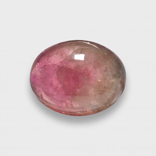 Hot Pink Tone Tourmaline Gem - 2.8ct Oval Cabochon (ID: 580116)