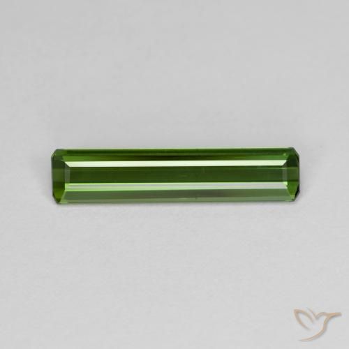 1.03ct Natural Earthy Green Tourmaline, Emerald Cut, VVS-VS