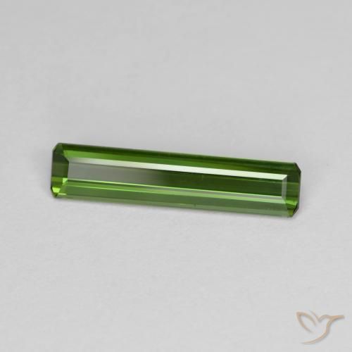 1.03 ct Green Tourmaline Stone, Natural Tourmaline in Octagon Step Cut Shape for Sale
