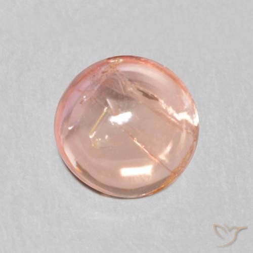 1.14 ct Pink Tourmaline Stone, Natural Tourmaline in Round Cabochon Shape for Sale