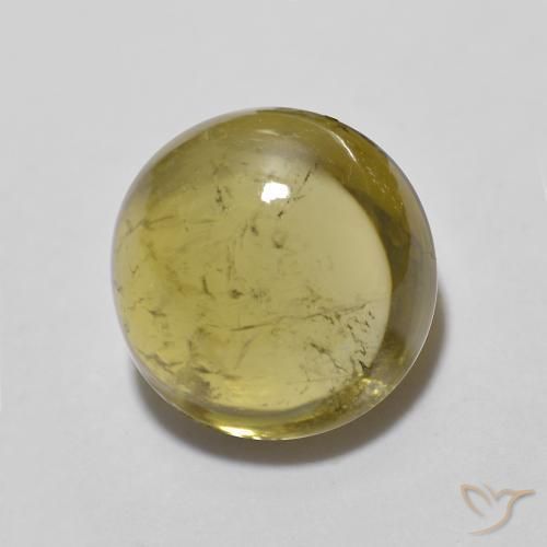 1.83 ct Golden Tourmaline Stone, Natural Tourmaline in Round Cabochon Shape for Sale