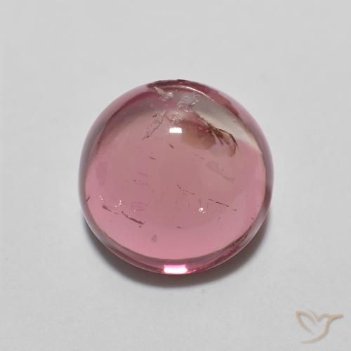 1.45 ct Pink Tourmaline Stone, Natural Tourmaline in Round Cabochon Shape for Sale