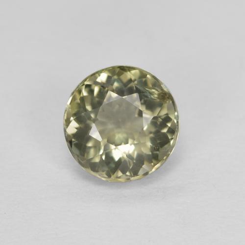Светло-зеленый Турмалин Камень - 0.5ct Круглая Фасетная Огранка (ID: 626784)