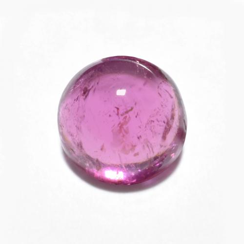 6,4mm runder rosa Turmalin aus Mosambik, Gewicht 1,28 ct, 1 Stück Turmalin - Farbe: Tiefrosa, natürlicher Edelstein in Transparent Reinheit, Mohs-Härte von 7 - 7,5 Geeignet für den täglichen Gebrauch im Schmuck, Oktober Geburtsstein, Photo A