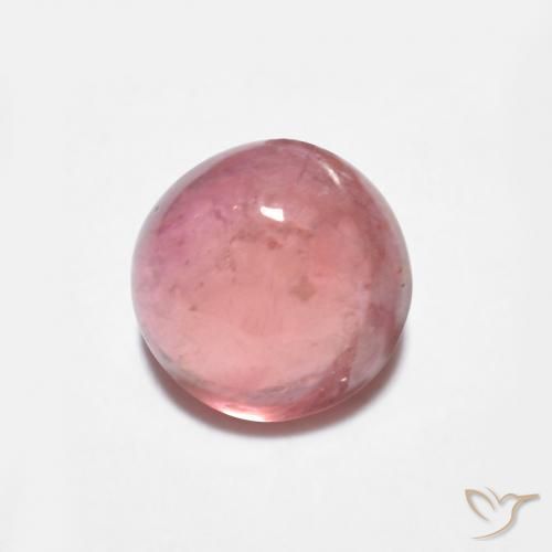 0.93 ct Pink Tourmaline Stone, Natural Tourmaline in Round Cabochon Shape for Sale